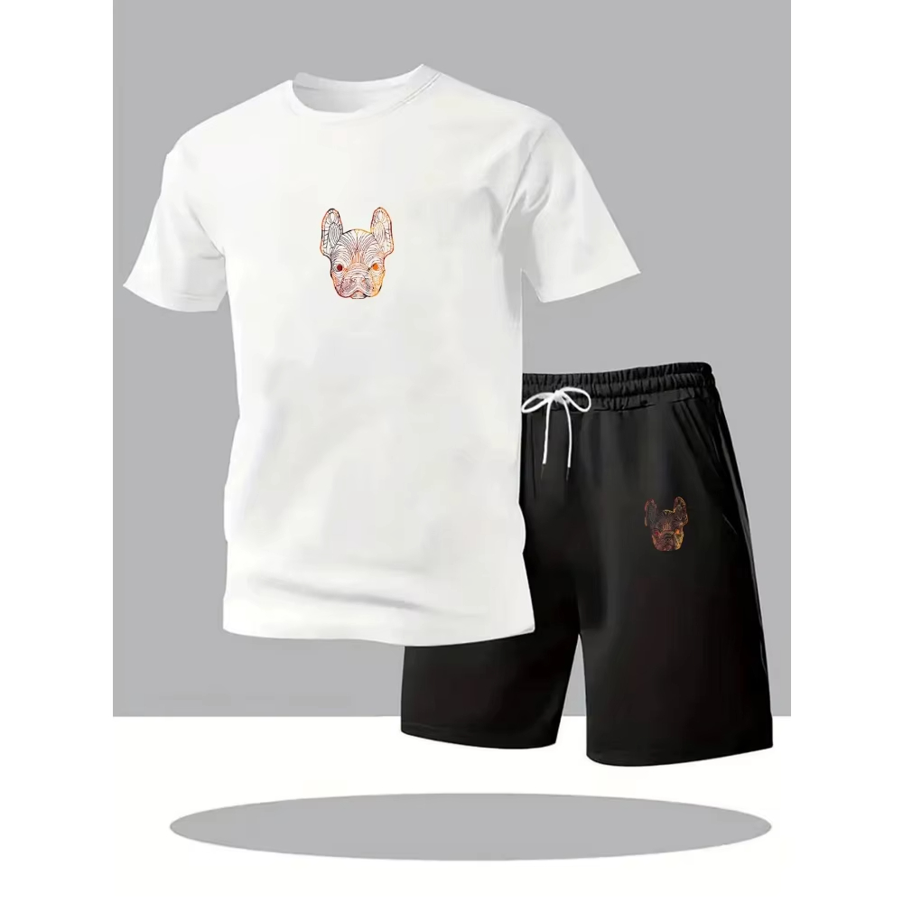 Street Fashion Tshirt - Herren Mode Streetwear Kurzarm-Set Herren Sport