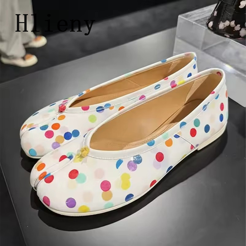 Street Fashion Walking - Hlieny Modische, farbenfrohe, gepunktete Damen-Ballerinas mit