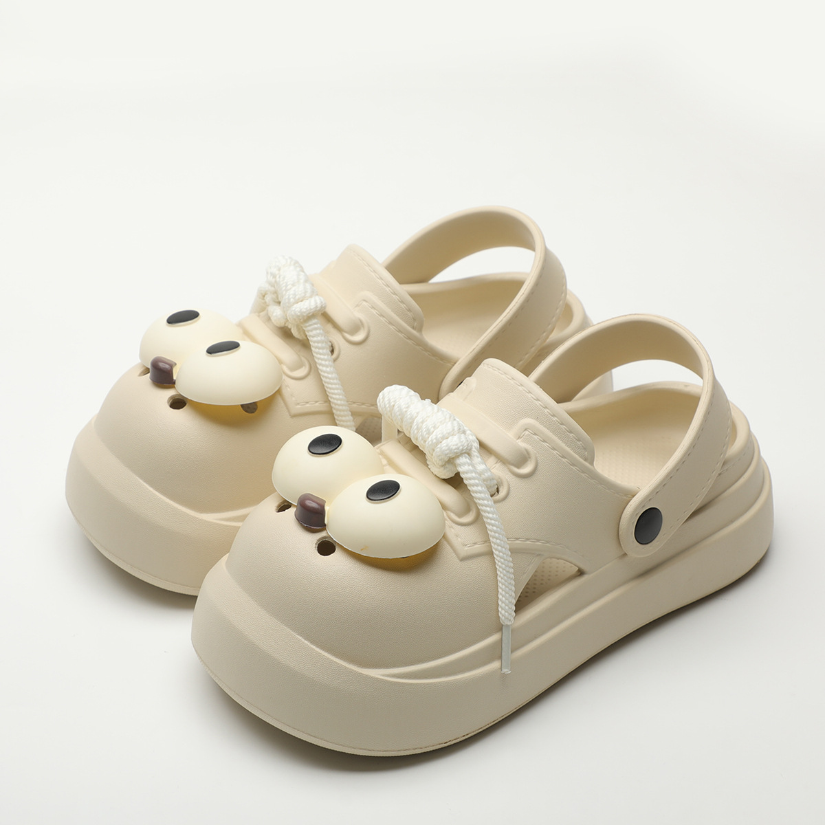 Street Fashion Walking - Süße DIY Big-Eyes-Mode-Clogs für Damen, Sommer-Plateau-Schuhe,