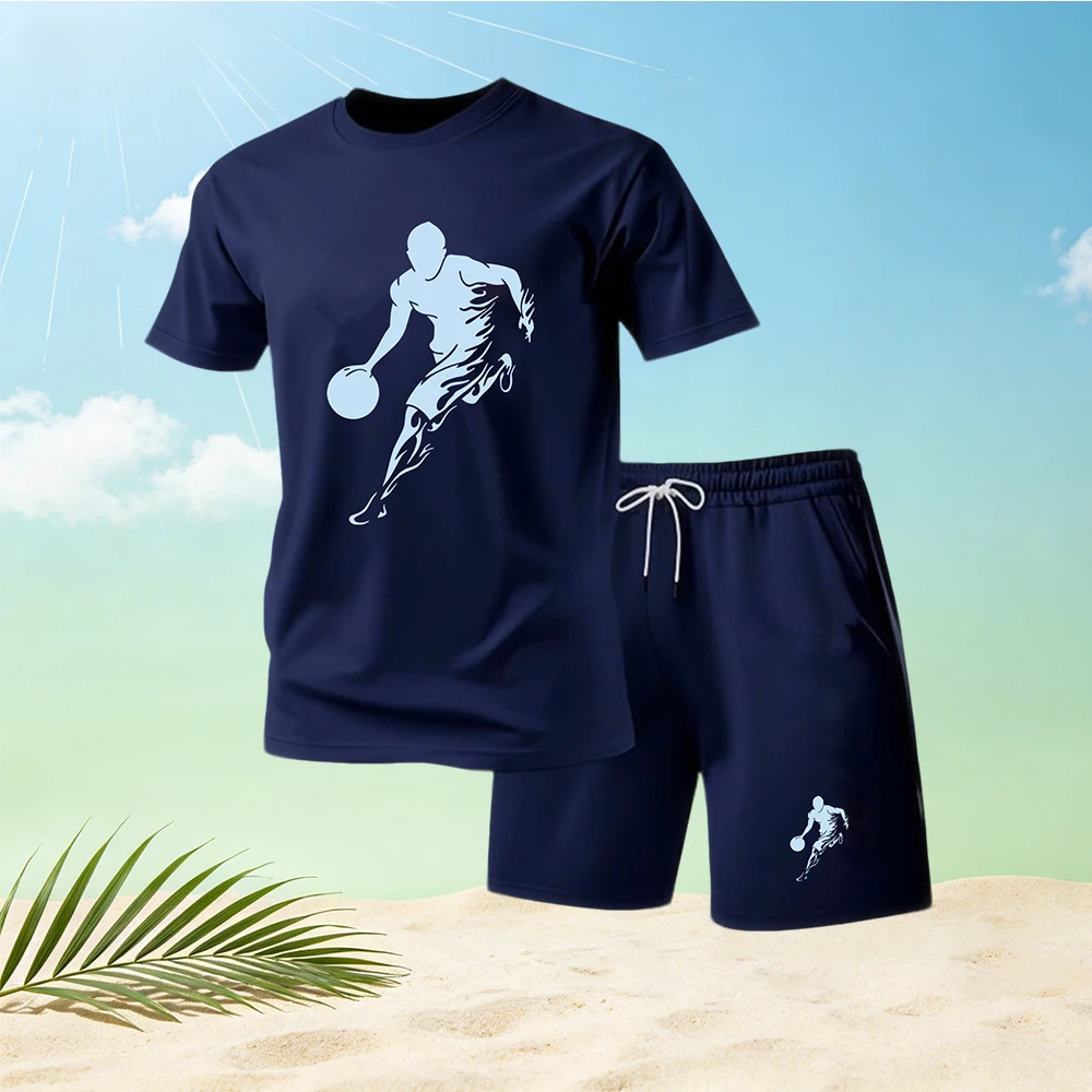 Street Fashion Tshirt - Bestseller Sommer Herren T-Shirt Sets Rundhals