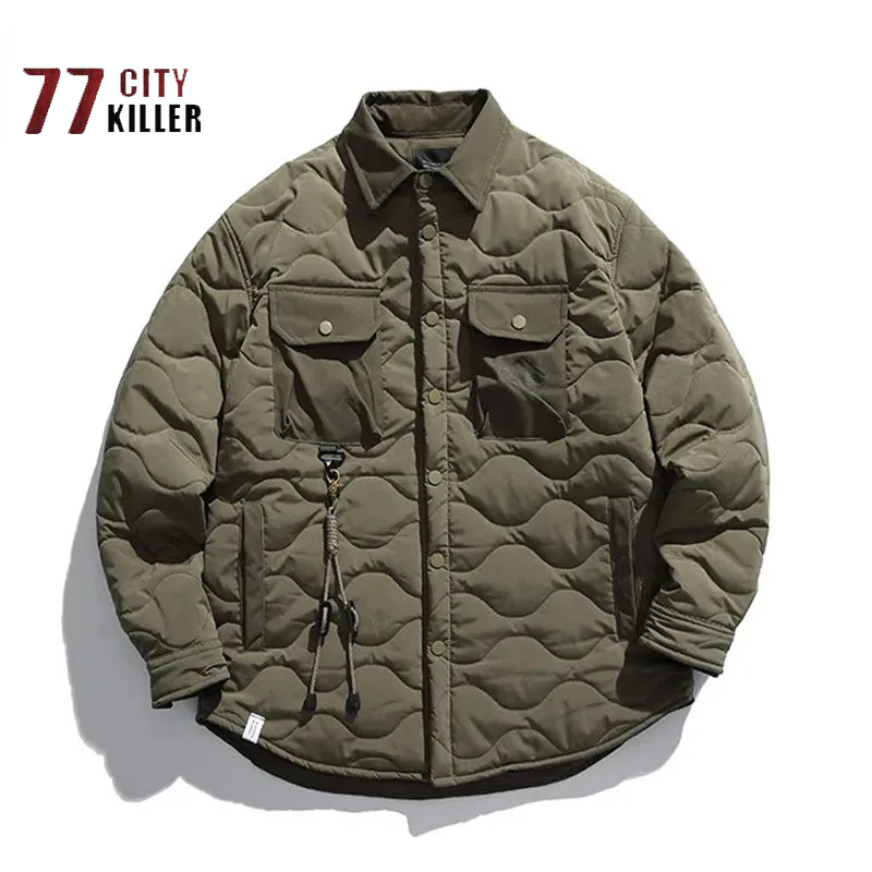 Street Fashion Erkek - Vintage Baumwoll jacke Herren Winter dicke