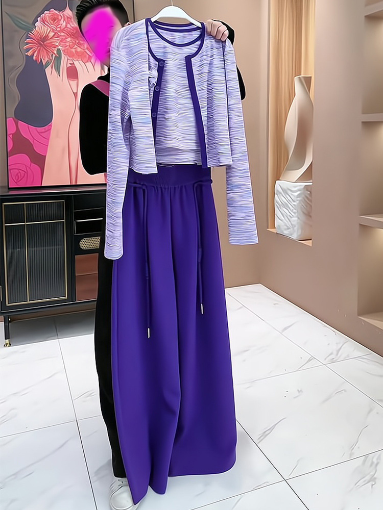 Street Fashion Online - Modisches Set mit weiten Hosen für