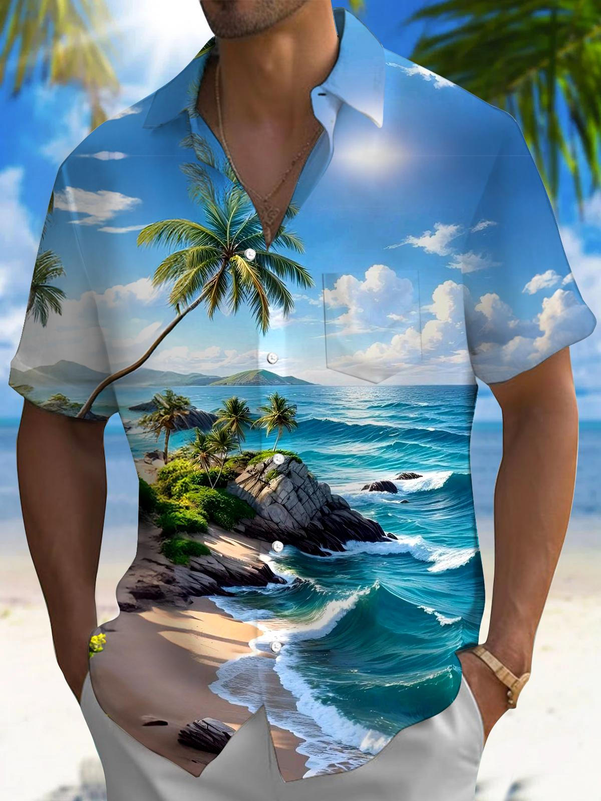Street Fashion Walking - Neues Hawaii Frühling/Sommer Mode Freizeit Streetwear