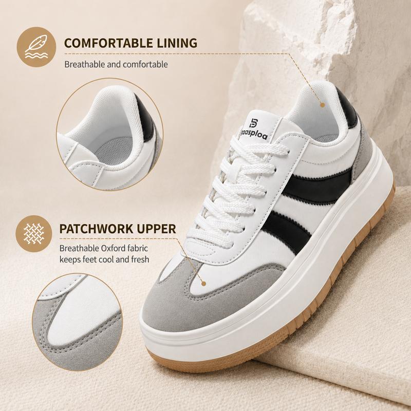 Baasploa Damen-Plateau-Sneaker – Street Fashion Walking Bewertung und Preis