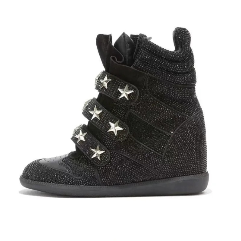 Damen-Stiefeletten mit Strass, – Street Fashion Walking Bewertung und Preis