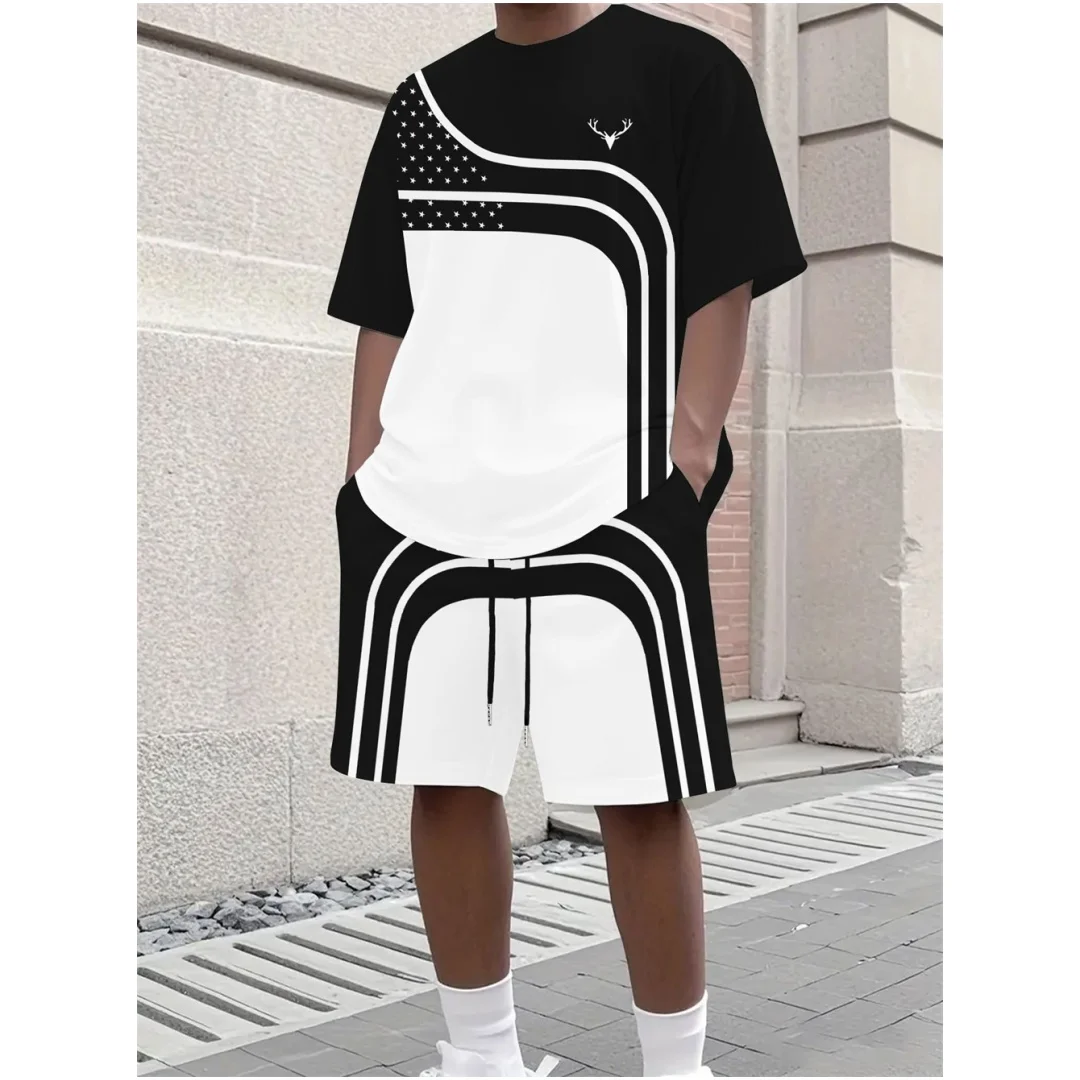 Modisches Sommer-Herren-Set mi – Street Fashion Tshirt Bewertung und Preis
