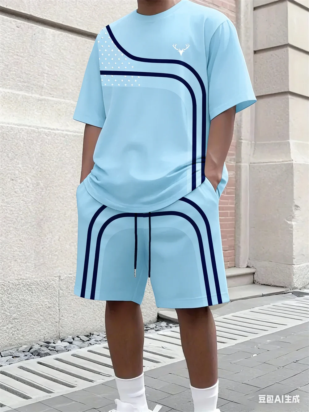Modisches Sommer-Herren-Set mi – Street Fashion Tshirt Bewertung und Preis
